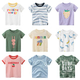 Mqtime Summer Children's T-Shirt Kids Cartoon Tops Tees Tee Baby Boys Girls Shirt T Shirt Size 2-8 Year Cotton Boy Clothing Fashion New