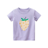 Mqtime Summer Children's T-Shirt Kids Cartoon Tops Tees Tee Baby Boys Girls Shirt T Shirt Size 2-8 Year Cotton Boy Clothing Fashion New