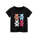 Mqtime Summer Children's T-Shirt Kids Cartoon Tops Tees Tee Baby Boys Girls Shirt T Shirt Size 2-8 Year Cotton Boy Clothing Fashion New