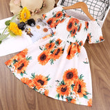 Mqtime  Baby Girls Dress New Summer Kids Girl Princess Dresses Floral Sweet Dress Lovely Casual Costume Children Clothing