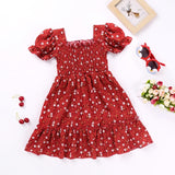 Mqtime  Baby Girls Dress New Summer Kids Girl Princess Dresses Floral Sweet Dress Lovely Casual Costume Children Clothing