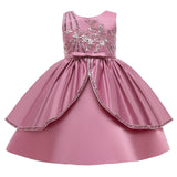 Mqtime 2 Ways Wear Girl Elegant Princess Dress Flower Girl Party Dress For Birthday Kids Girl Ball Gown Wedding Dress