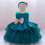 Mqtime Flower girl baby birthday Party Prom Sequin princess dress girl baby lace Sequin mesh puff dress vestidos de fiesta