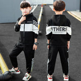 Mqtime Fashion Boys Clothing Spring Autumn Patchwork Long Sleeve Sets 4 6 8 10 12 13 14 Years Teenagers Children Sports Clothing