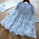 Winter Girls Dress 2021 Girls Clothes Princess Party Dress Backless Lace Tutu Layered Dress Elegant Ceremony Teenage Costume