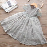 Winter Girls Dress 2021 Girls Clothes Princess Party Dress Backless Lace Tutu Layered Dress Elegant Ceremony Teenage Costume