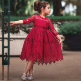 Winter Girls Dress 2021 Girls Clothes Princess Party Dress Backless Lace Tutu Layered Dress Elegant Ceremony Teenage Costume