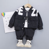 Mqtime New Autumn Baby Boys Clothes Children Casual Jacket T-Shirt Pants 3Pcs/Sets Toddler Sport Costume Girls Clothing Kids Tracksuits