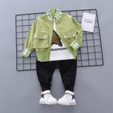 Mqtime New Autumn Baby Boys Clothes Children Casual Jacket T-Shirt Pants 3Pcs/Sets Toddler Sport Costume Girls Clothing Kids Tracksuits