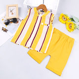 Mqtime  Kids Boys Clothes Boy Summer Clothing Sets Short Sleeves Print Tops Shirt+Flower Shorts Suits Children Clothing