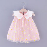 Mqtime New Infant Todder Summer Dresses Baby Girl Clothes Little Daisy Floral Printed Princess Lovely Party Sleeveless Dress 0-3Y
