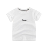 Letters Print T Shirt Boys Girls Summer Kid Clothes Unisex Figure T-shirts for Boy Cotton Top Tee Children's Clothing Dropship