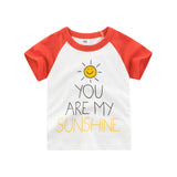 Letters Print T Shirt Boys Girls Summer Kid Clothes Unisex Figure T-shirts for Boy Cotton Top Tee Children's Clothing Dropship