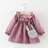 Melario Newborn Baby Girl Dress Spring Princess Dresses For Kids Dress Cartoon Baby Dress With Bag Infant Clothing Toddler Dress