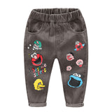 Brand Kids Cartoon Trousers Pant Fashion Girls Jeans Children Boys Jeans Kids Fashion Denim Pants Baby Jean Infant Clothing