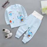 Mqtime Autumn Kids Pajamas Sets Cotton Long Sleeved Tshirt+pant Cartoon Sleepwear Baby Pajamas Nightwear Clothing for 1-4T