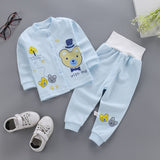 Mqtime Autumn Kids Pajamas Sets Cotton Long Sleeved Tshirt+pant Cartoon Sleepwear Baby Pajamas Nightwear Clothing for 1-4T