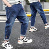 Mqtime Kids Boys Jeans Loose Pants Denim Clothing Children Fashion Boy Casual Bowboy Long Trousers  5-13Y