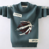 Mqtime Boys sweaters 3-17T kids spring-fall warm jacket baby boys pullovers long sleeve knitted O-neck quality teeange bottoming shirt