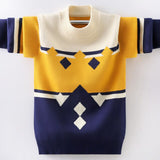 Mqtime Boys sweaters 3-17T kids spring-fall warm jacket baby boys pullovers long sleeve knitted O-neck quality teeange bottoming shirt