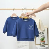 Mqtime Baby's boys girls cotton sweaters clothes kids girls cotton clothes baby girls smile casual fashion sweaters tops P4967