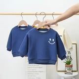 Mqtime Baby's boys girls cotton sweaters clothes kids girls cotton clothes baby girls smile casual fashion sweaters tops P4967