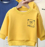 Mqtime Baby's boys girls cotton sweaters clothes kids girls cotton clothes baby girls smile casual fashion sweaters tops P4967