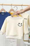 Mqtime Baby's boys girls cotton sweaters clothes kids girls cotton clothes baby girls smile casual fashion sweaters tops P4967