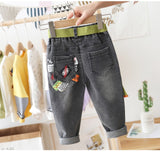 Mqtime Fall Winter Casual Plus Velvet Pants To Keep Warm Thicken Boy Jeans Elastic Waist Harem Bottoms 2-7 Years