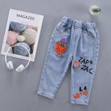 Mqtime Fall Winter Casual Plus Velvet Pants To Keep Warm Thicken Boy Jeans Elastic Waist Harem Bottoms 2-7 Years