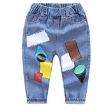 Mqtime Fall Winter Casual Plus Velvet Pants To Keep Warm Thicken Boy Jeans Elastic Waist Harem Bottoms 2-7 Years